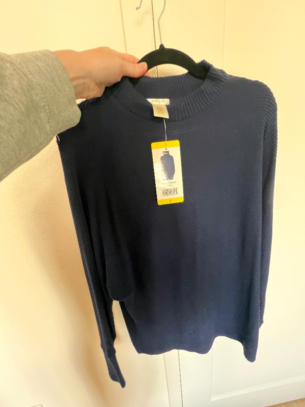 Matty M Oversized Navy Sweater - brand new with tags